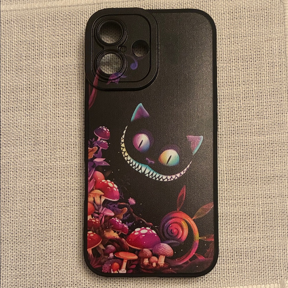 Cheshire Cat Black iPhone 16 Case
